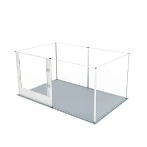 6-Panel Clear Acrylic Dog Playpen with Waterproof Mat