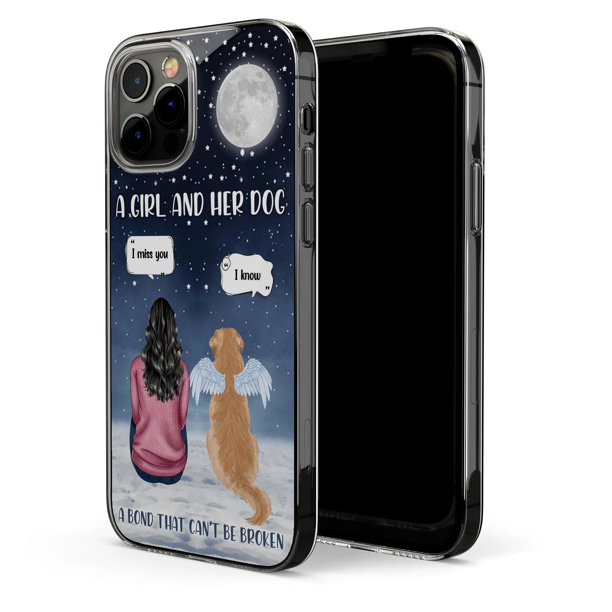 A Girl And Her Dogs/Cats A Bond That Can’t Be Broken - Personalized Clear Phone Case