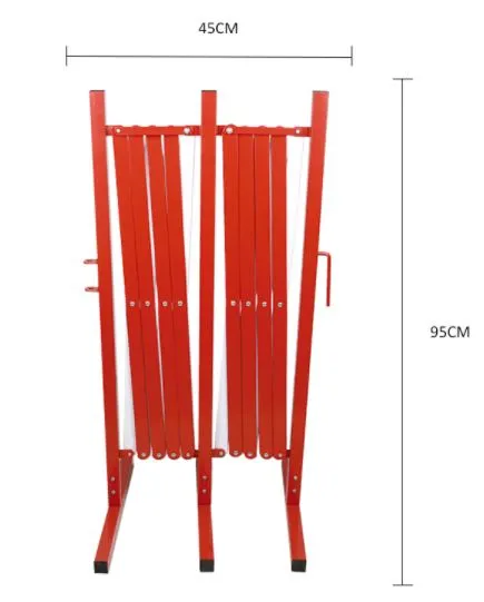 Aiko Expanding Gate 51Cm-5M High 95Cm Yellow/Black (With Wheel) #7614 | Model : GATE-7614-W