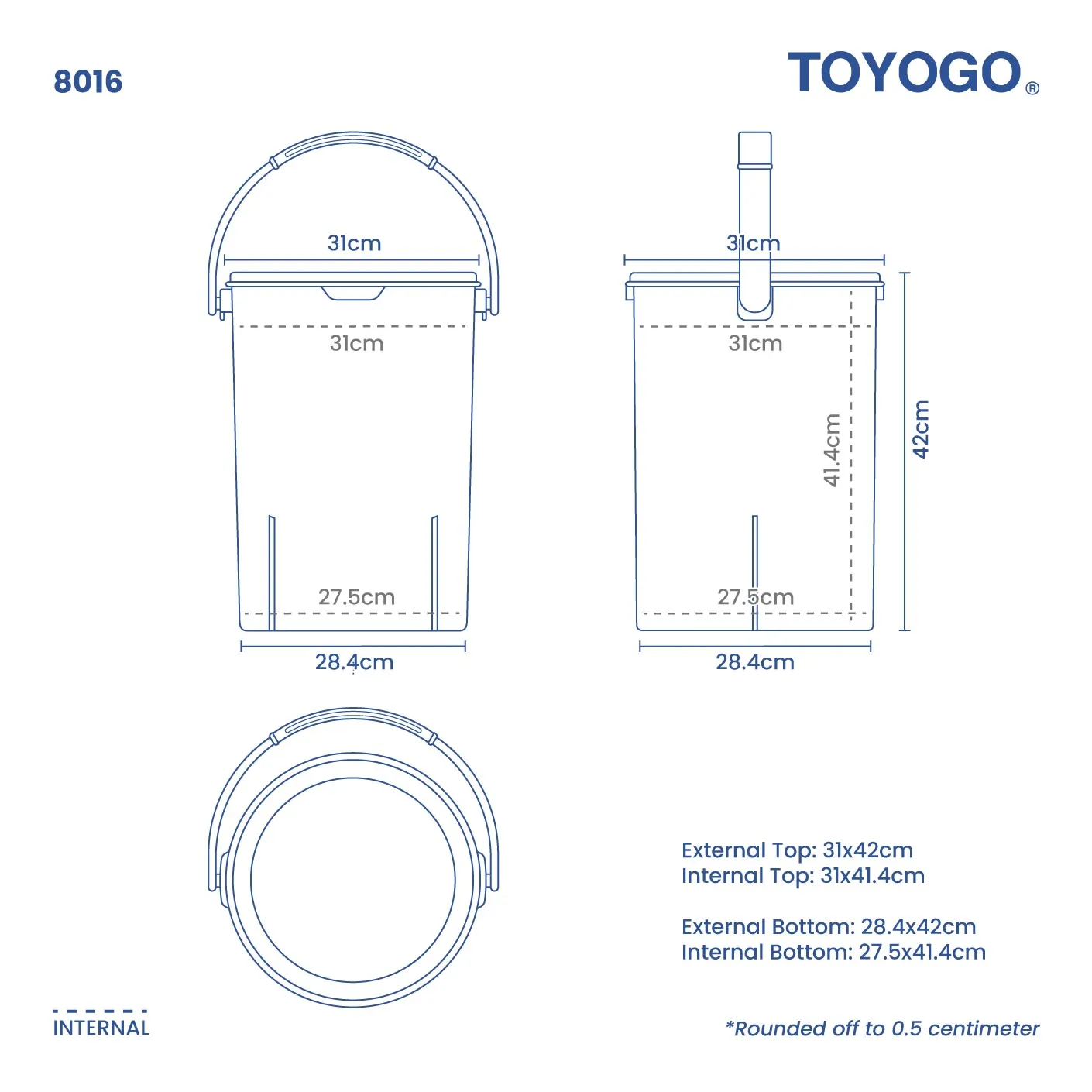 AIRTIGHT HANDY CONTAINER (L) (8016)