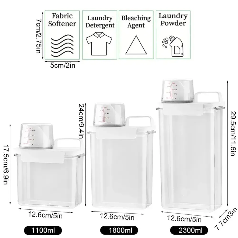 Airtight Laundry Detergent Storage Container Jar