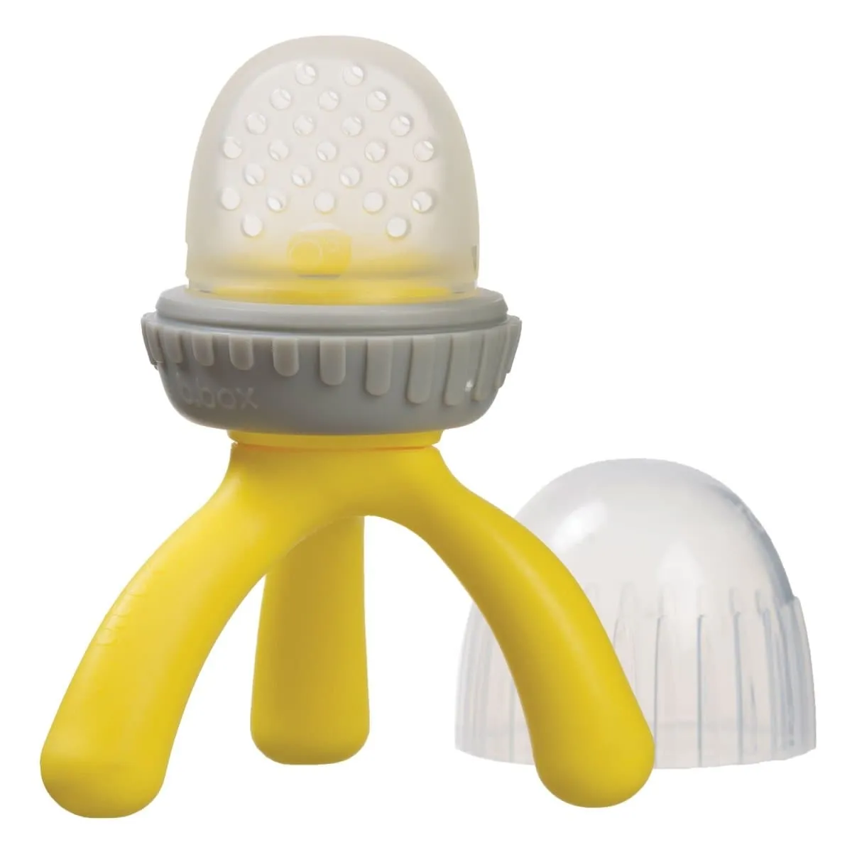 B.Box Silicone Fresh Food Feeder - Lemon Sherbet Yellow Grey