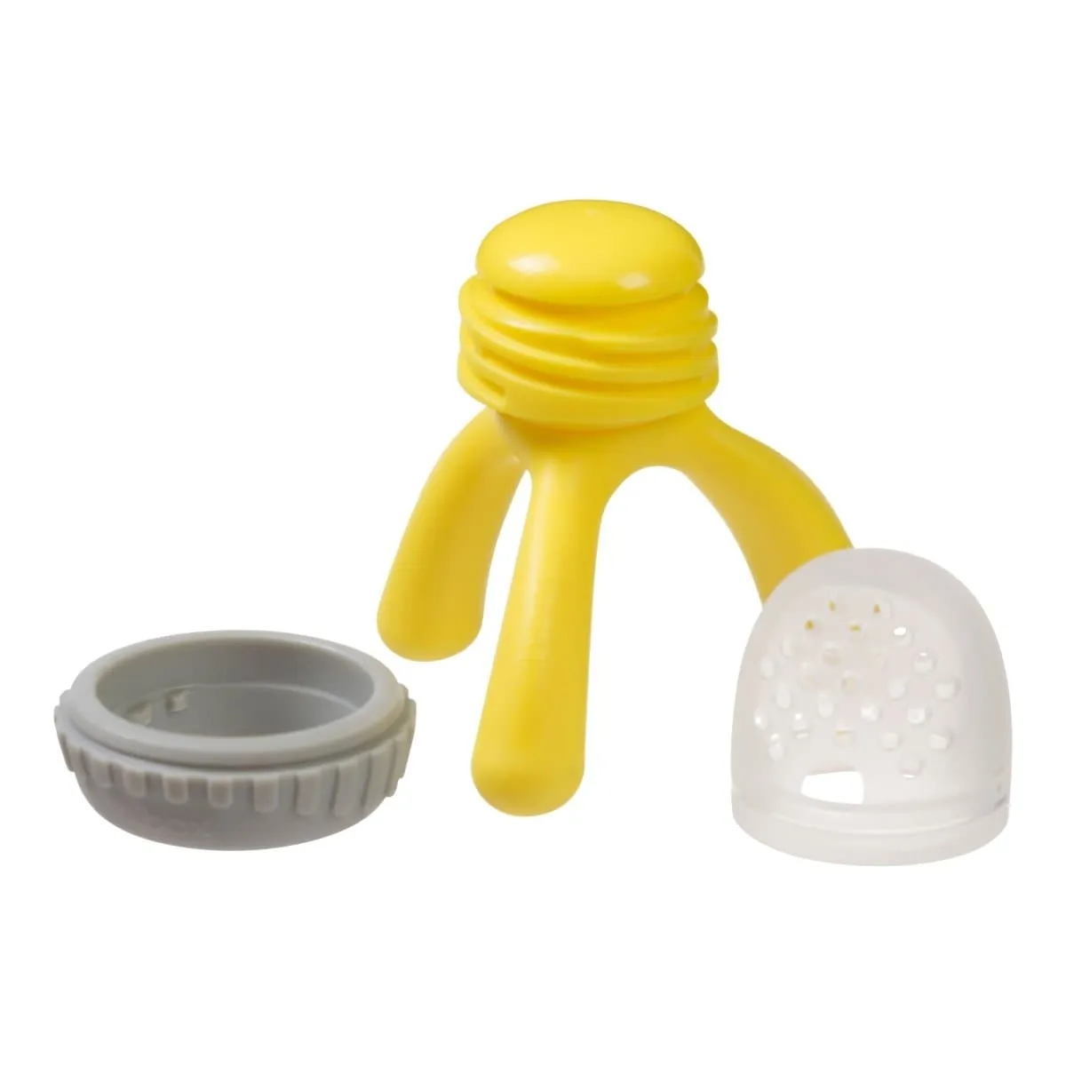 B.Box Silicone Fresh Food Feeder - Lemon Sherbet Yellow Grey