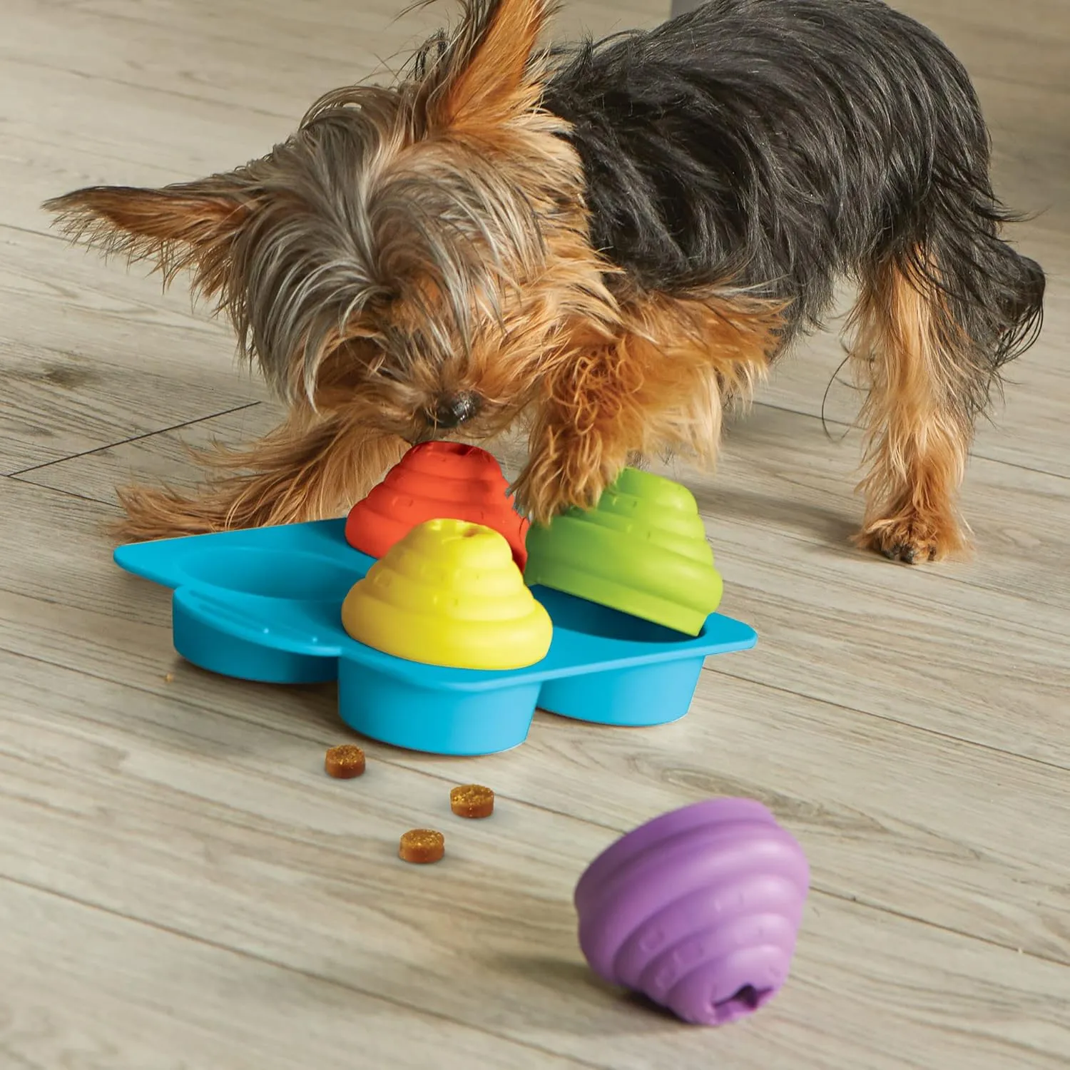 Brightkins Cupcake Party Treat Puzzle for Dogs - Fun and Interactive Dog Toys, Dog Birthday Toy for All Breeds Small