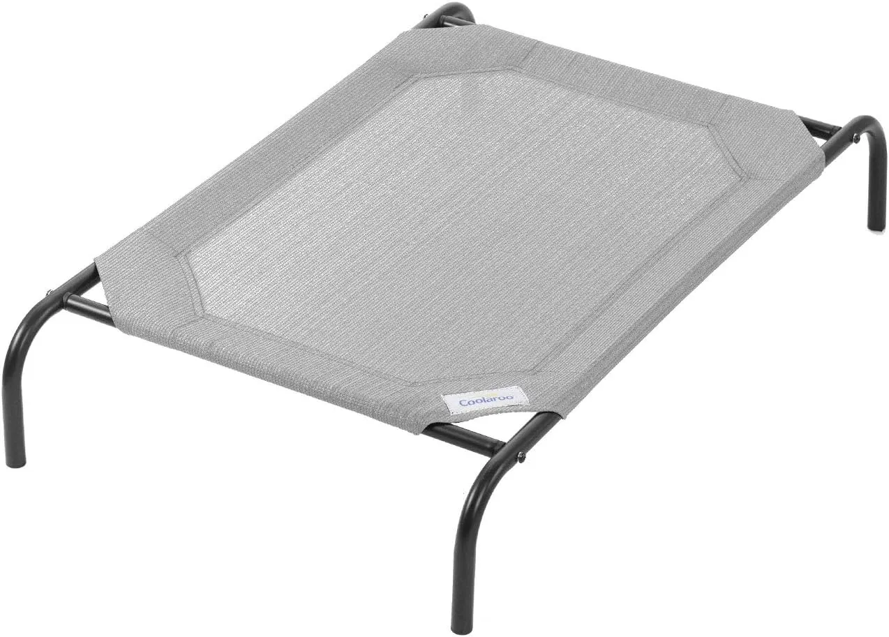 COOLAROO The Original Cooling Elevated Dog Bed, Indoor and Outdoor, Medium, Grey