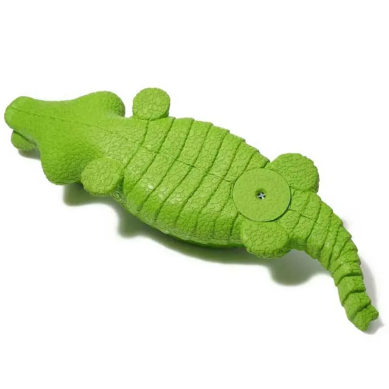 Crocodile Dog Chew Toy – Natural Rubber Pet Molar Toy with Sound