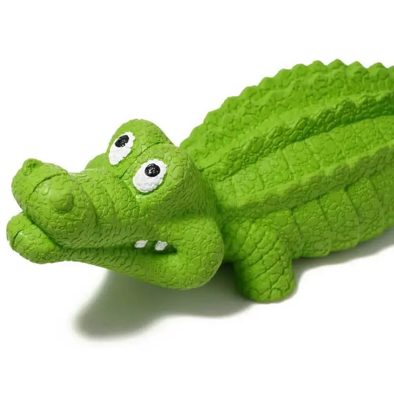 Crocodile Dog Chew Toy – Natural Rubber Pet Molar Toy with Sound