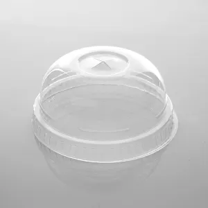 Dome Lid For PET Juice Cup 12/14/16 Oz With Hole 91 Diameter