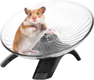 Hermit Crabs Wheel Toy Hamster Running Wheel Toy Small Animal Exercise Wheel Small Animals Cage Accessory Tank Accessory Suitable for Hermit Crab Hamster (Base Random Color)(Size:18cm)