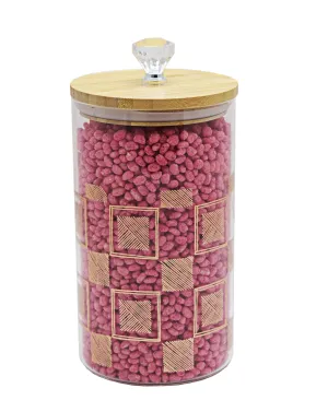 Kitchen Life Large Borosilicate Decals Canister - Clear