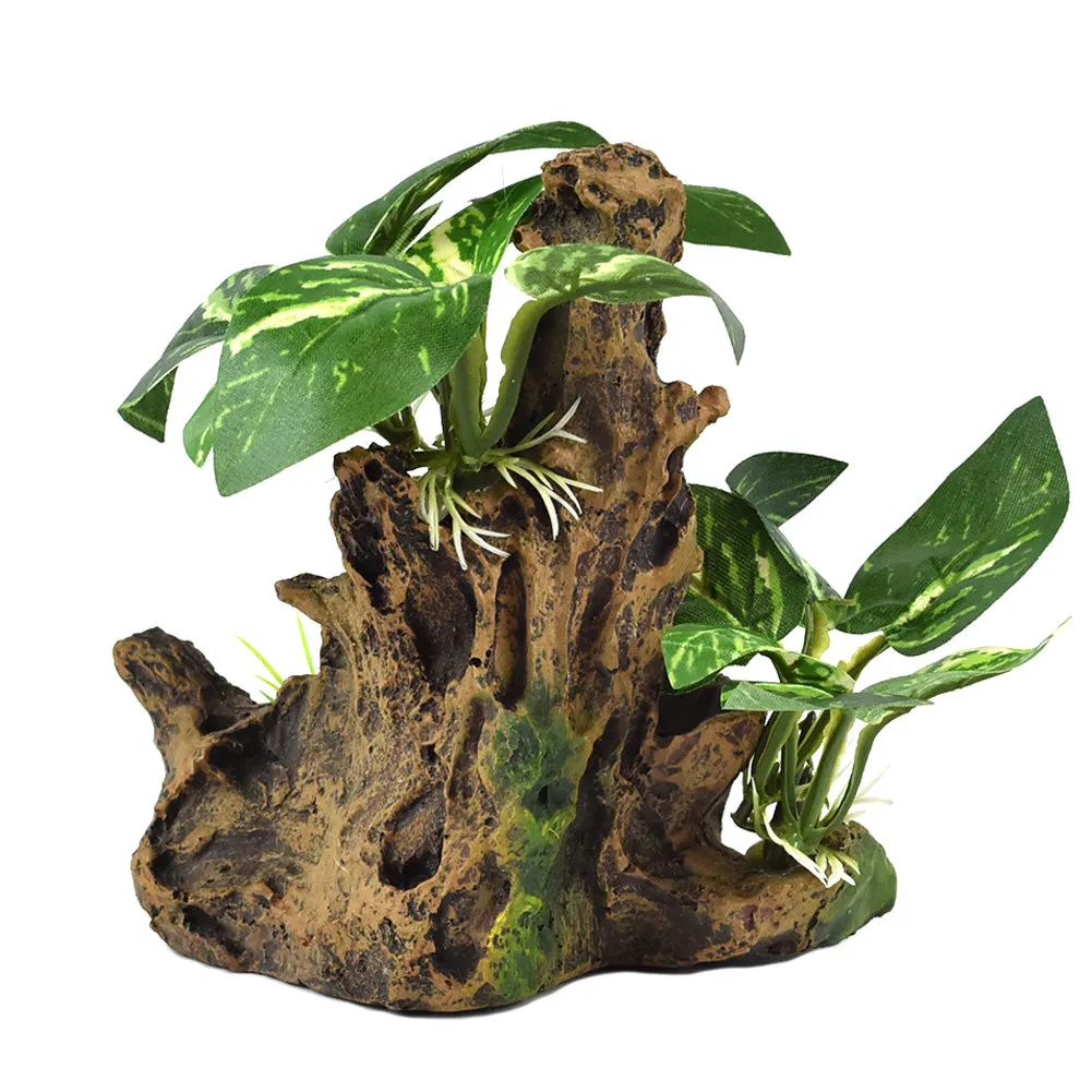 OMEM Reptile Decorations for Terrarium Landscaping Habitat Decor Aquarium Fish Tank Ornament Sunken Wood
