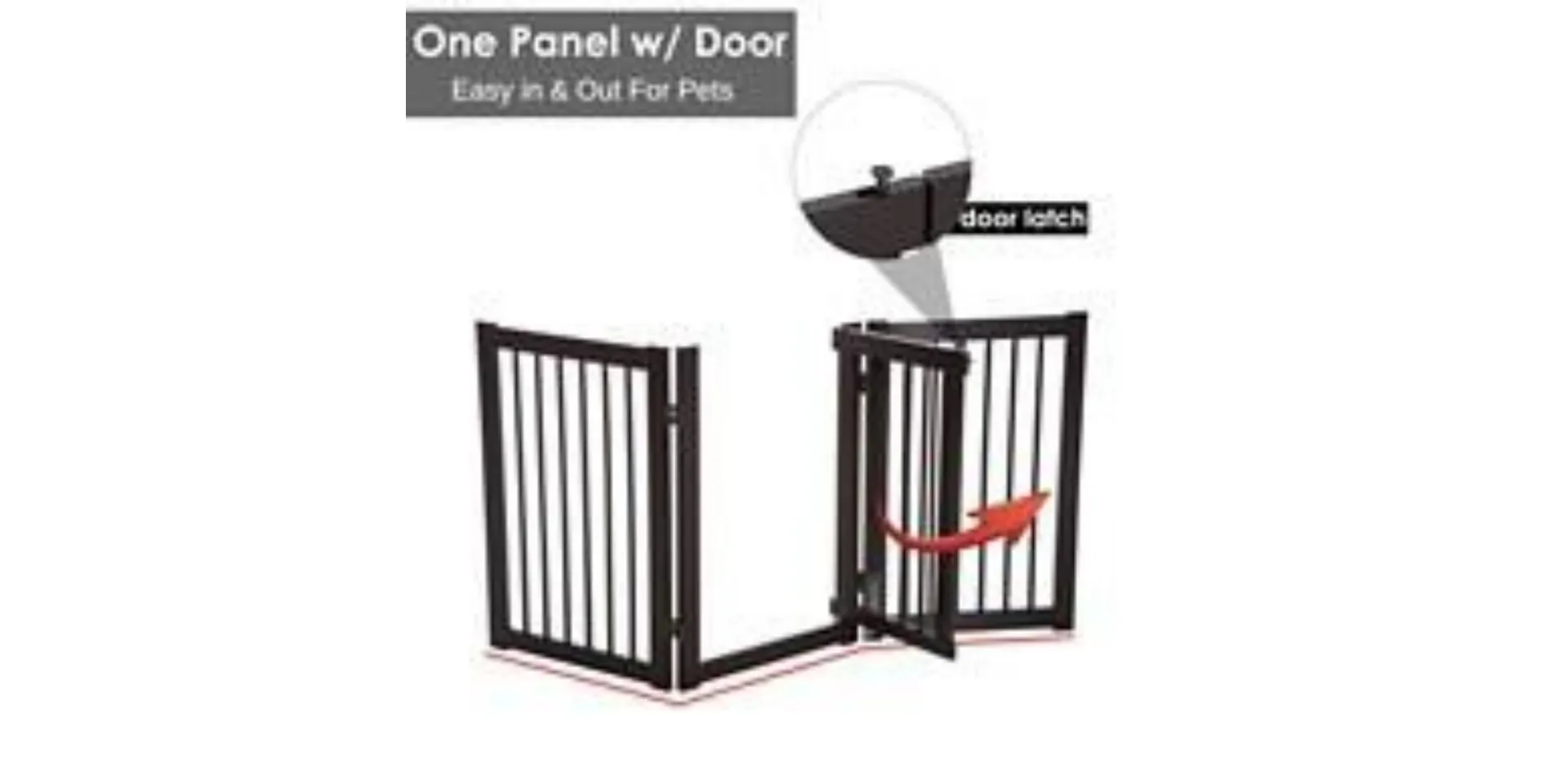 PawHut Expandable Foldable Pet Gate D06-047 760 x 1550 x 15 mm Brown