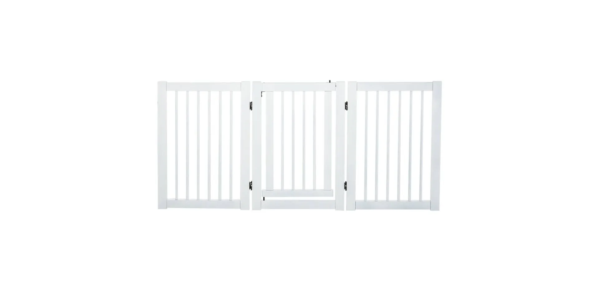 PawHut Expandable/Foldable Pet Gate D06-047WT 760 x 1550 x 18 mm White