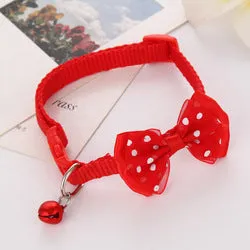 PAWS ASIA Manufacturers In Bulk Adjustable Breakaway Buckle Pet Bow Bell Cat Collar Small Dog