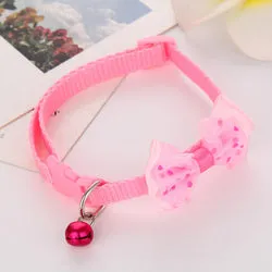 PAWS ASIA Manufacturers In Bulk Adjustable Breakaway Buckle Pet Bow Bell Cat Collar Small Dog