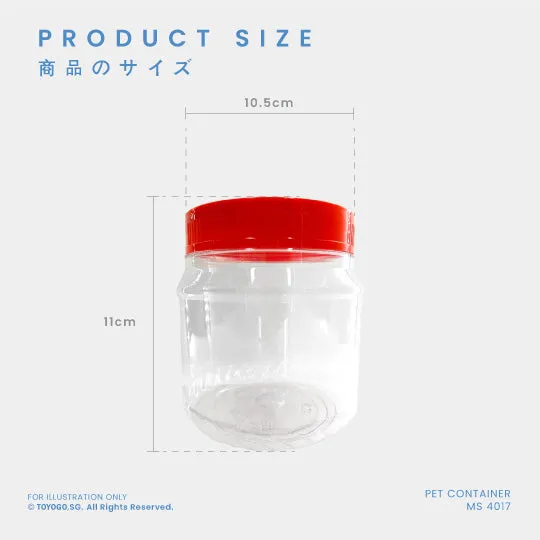 PET CONTAINER (07-4017) W/O HANDLE 120PC/PKT (MS4017-120)