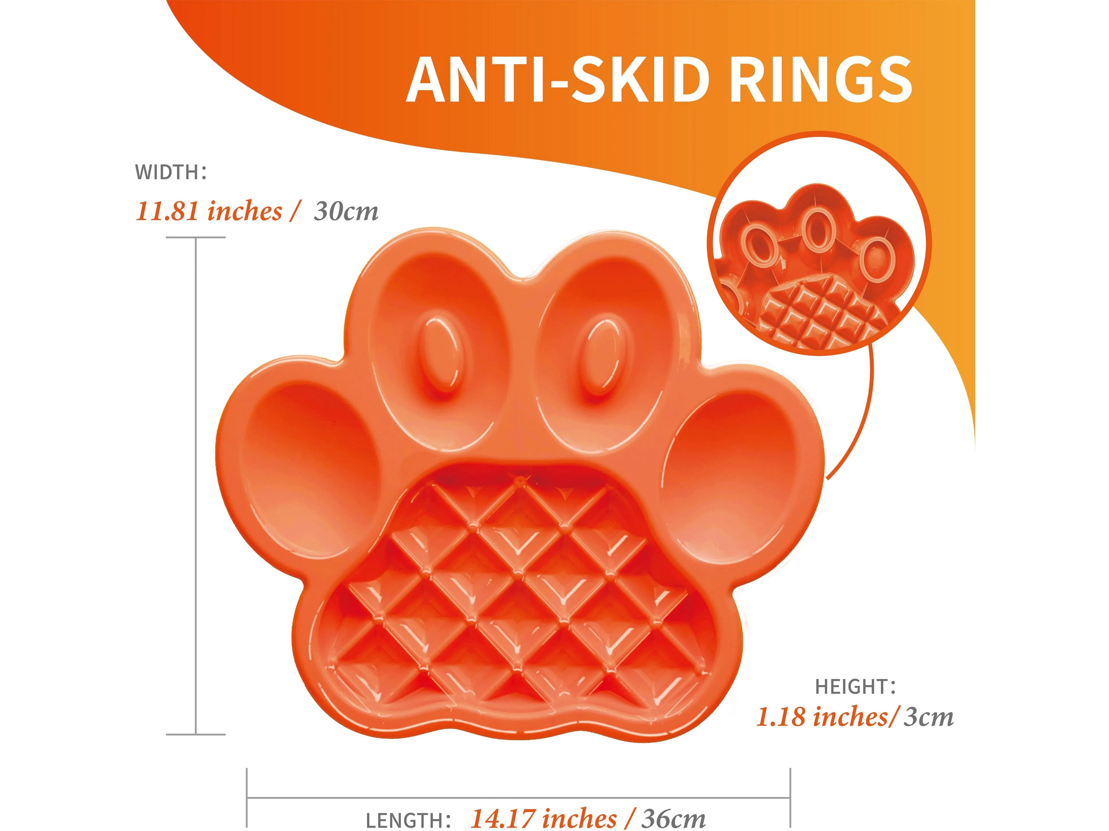 PetDreamHouse PAW Slow Feeder Orange