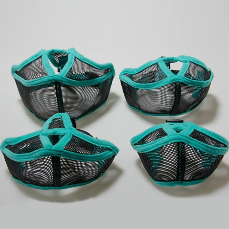 Safe Short Snout Dog Muzzles Adjustable Mask Outdoor Anti Stop Barking Breathable Mesh Muzzle For Pet French Bulldog Pug Pekingese