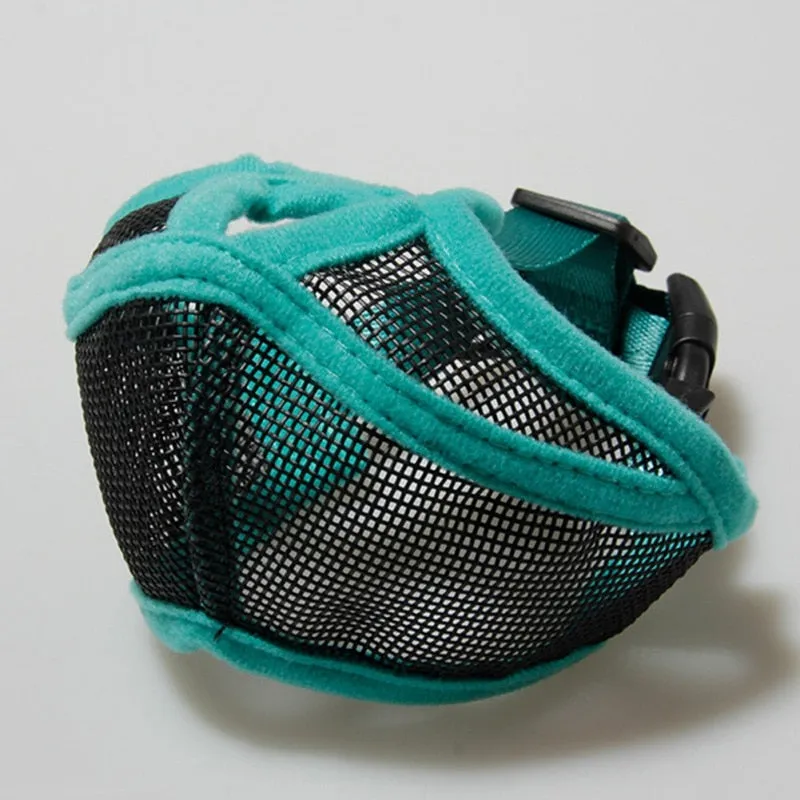 Safe Short Snout Dog Muzzles Adjustable Mask Outdoor Anti Stop Barking Breathable Mesh Muzzle For Pet French Bulldog Pug Pekingese