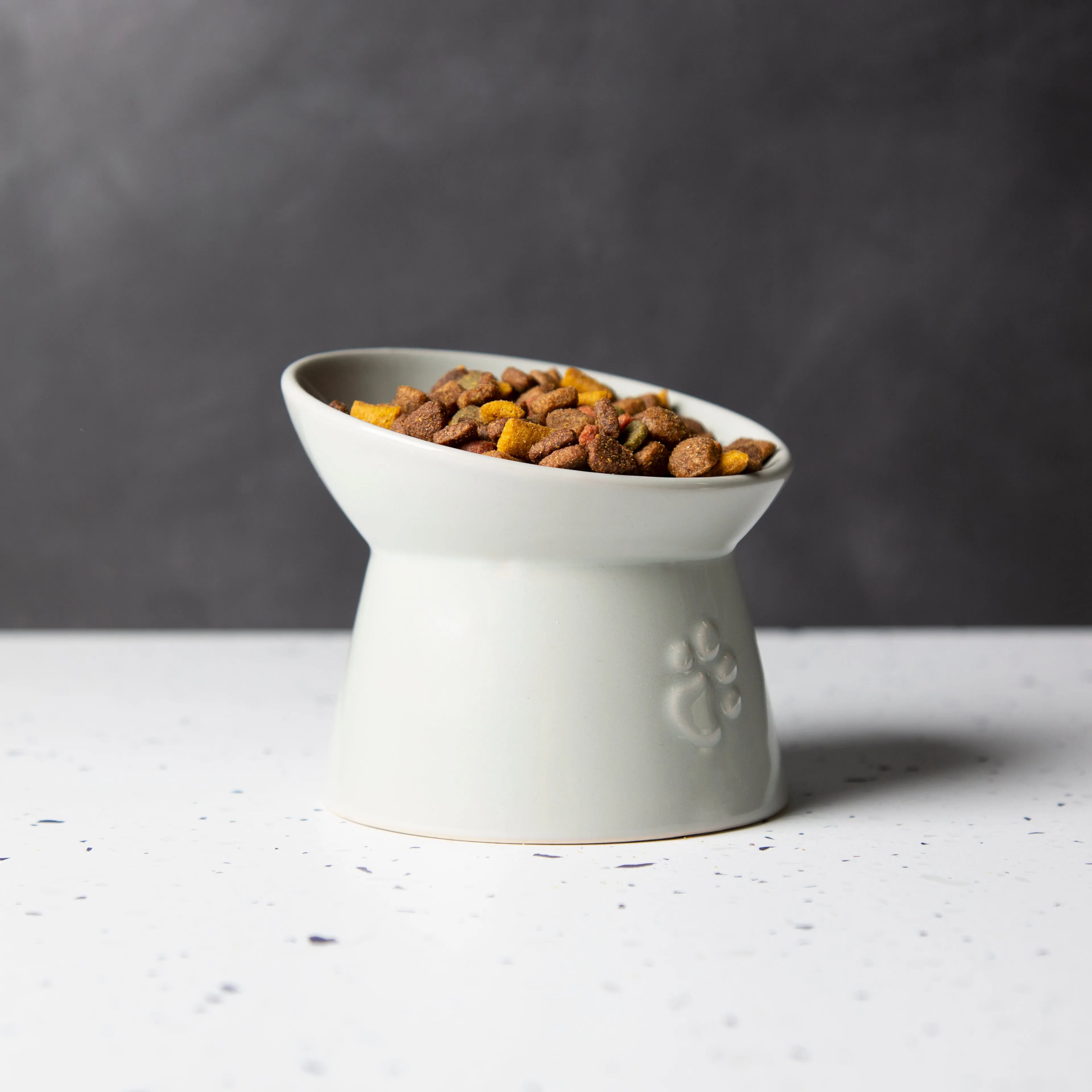 Scruffs - Icon Raised Cat Feeder Bowl Light Grey