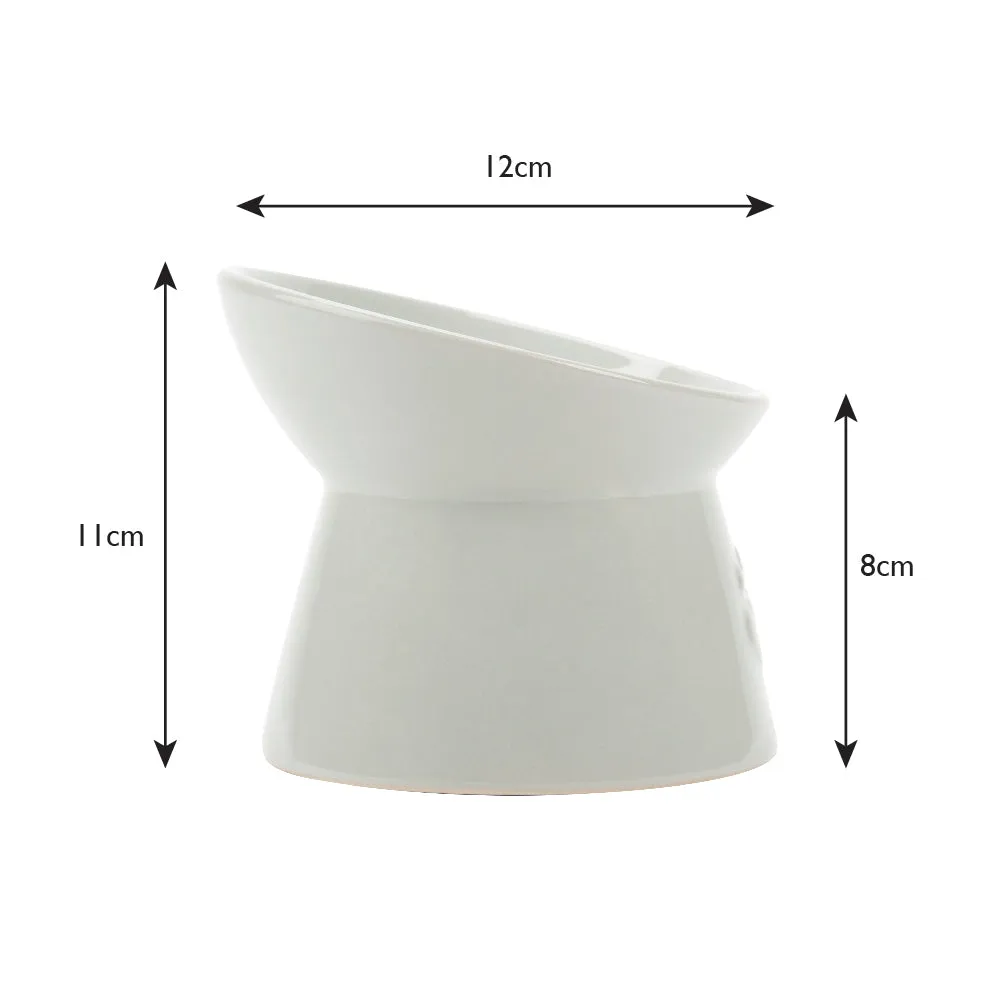 Scruffs - Icon Raised Cat Feeder Bowl Light Grey