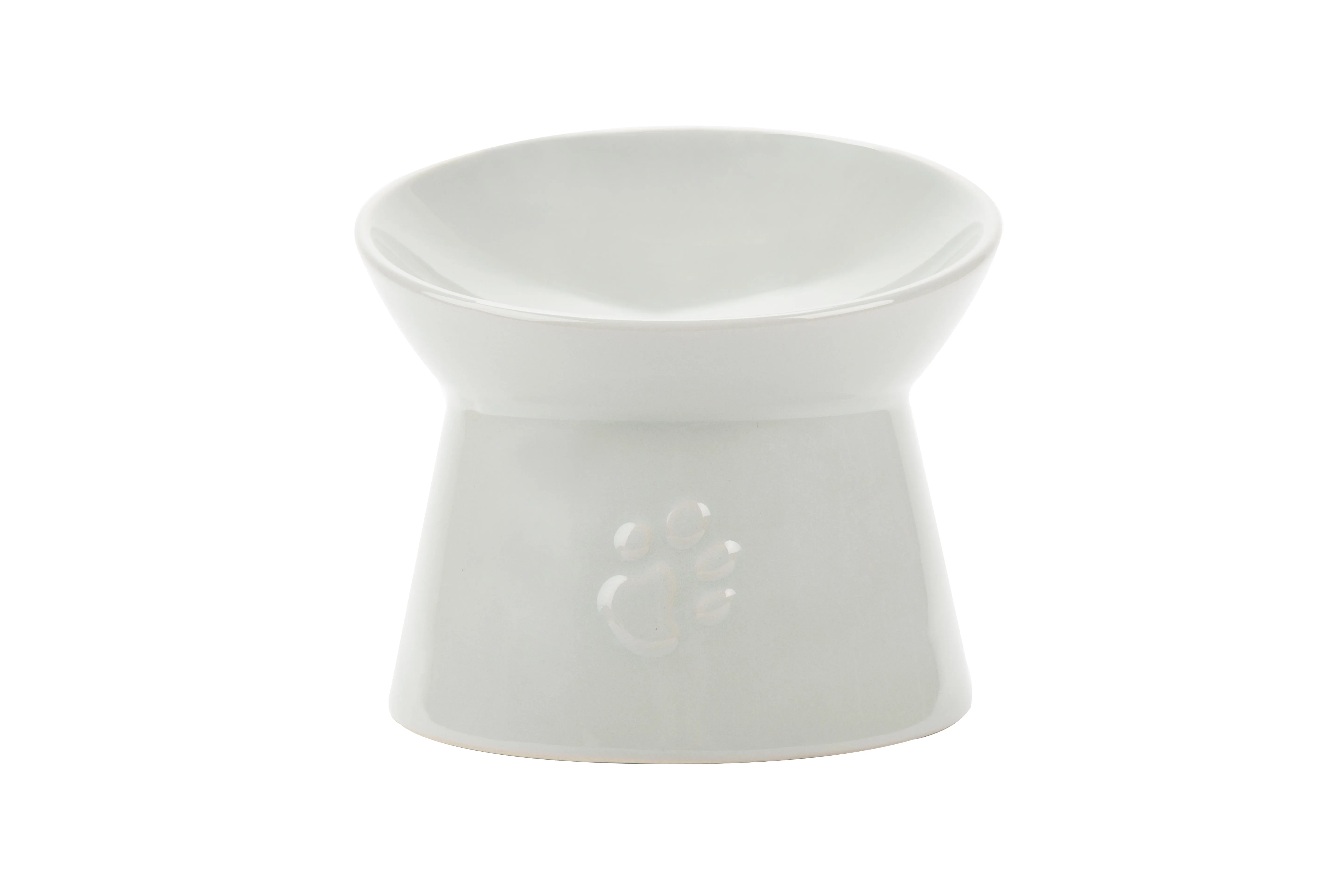 Scruffs - Icon Raised Cat Feeder Bowl Light Grey