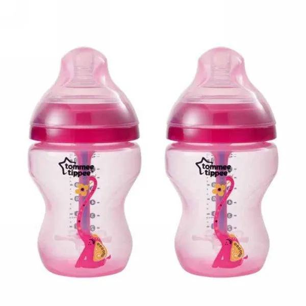 TOMMEE TIPPEE 422658 DECO AAC BTL 260MLGIRL 2PK