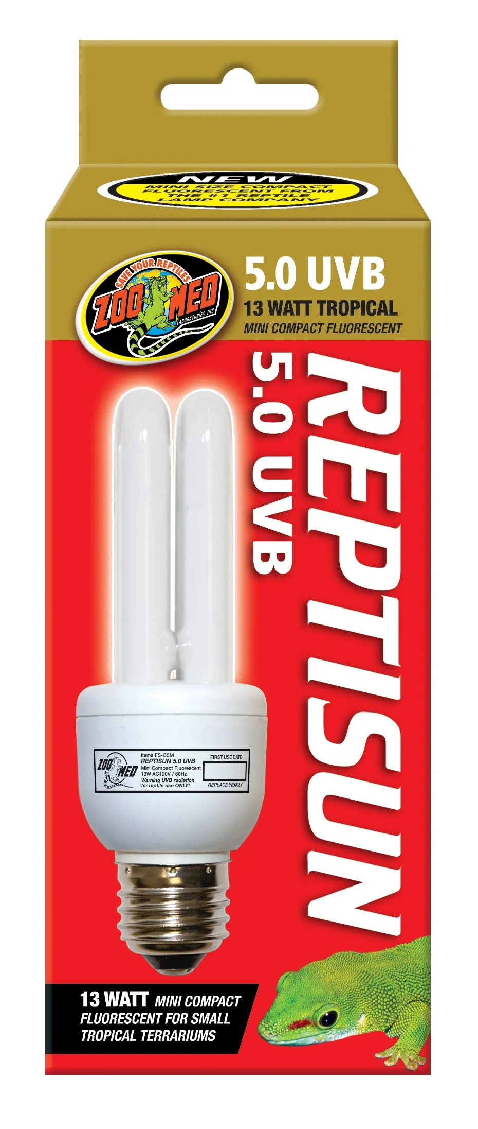 Zoo Med ReptiSun 5.0 UVB Bulb 13 watt